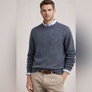 Vintage Woolrich 100% Wool Fisherman Men’s Gray Sweater Grandpa Preppy XL